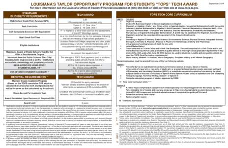 Louisiana Tech University / FAFSA / Office of Federal Student Aid / Topsail High School / HOPE Scholarship / Student financial aid / Lincoln Parish /  Louisiana / Education