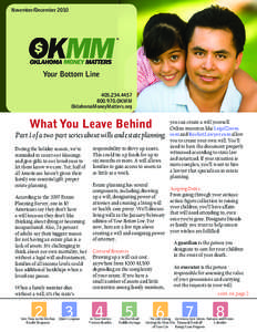 November/December[removed]Your Bottom Line[removed].970.OKMM OklahomaMoneyMatters.org