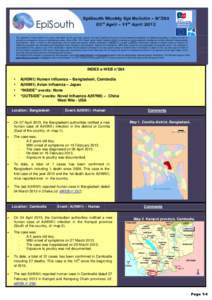 EpiSouth Weekly Epi Bulletin – N°264 03rd April – 11th April 2013 Departement International