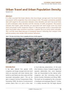 SUSTAINABLE URBAN TRANSPORT Urban Travel and Urban Population Density Urban Travel and Urban Population Density Wendell COX