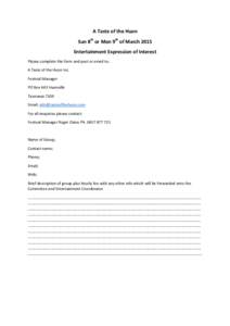 Microsoft Word - A TofH Entertainment Expression of Interest 2015.docx