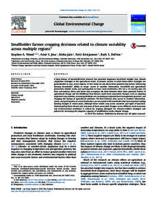 Global Environmental Change–172  Contents lists available at ScienceDirect Global Environmental Change journal homepage: www.elsevier.com/locate/gloenvcha