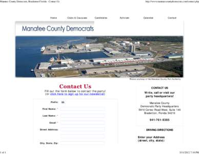 Manatee County Democrats, Bradenton Florida - Contact Us