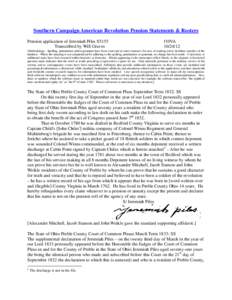 Southern Campaign American Revolution Pension Statements & Rosters Pension application of Jeremiah Piles S5155 Transcribed by Will Graves f10VA[removed]