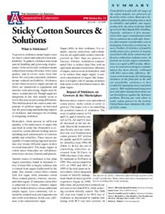 Sticky Cotton Sources & Solutions