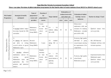 Microsoft Word - Three-year plan revisied by principal.doc