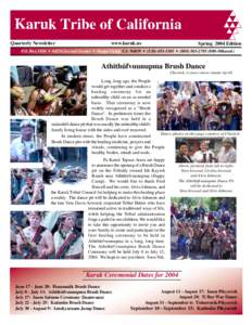 Karuk Tribal Newsletter, Spring[removed]Quarterly Newsletter Page 1