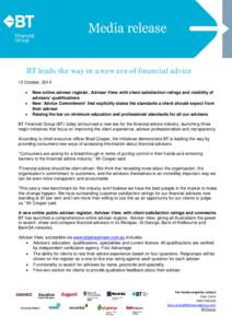 Microsoft Word - BT leads the way in a new era of financial advice media release - Oct 2014 FINAL.docx