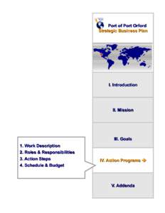 Port of Port Orford Strategic Business Plan I. Introduction  II. Mission