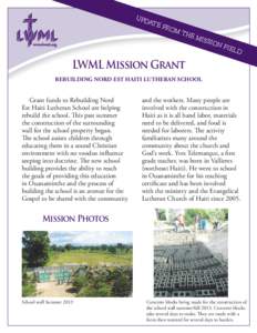 2014 Mission Grant #4 Update
