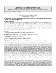 Document: IC[removed]Notice, Register Page Number: 29 IR 909 Source: December 1, 2005, Indiana Register, Volume 29, Number 3 Disclaimer: This document was created from the files used to produce the official CD-ROM Indian