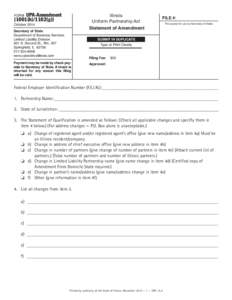 Illinois Uniform Partnership Act Statement of Amendment FORM