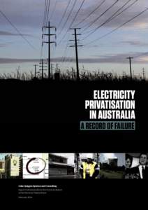 eleCtriCity privAtiSAtioN iN AuStrAliA A reCord of fAilure