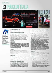 case history  E3 Peugeot Italia CLIENTE E PROGETTO