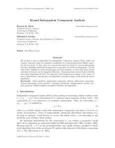 Multivariate statistics / Signal processing / Covariance and correlation / Data analysis / Singular value decomposition / Principal component analysis / Independent component analysis / Kernel trick / Function / Algebra / Mathematics / Statistics