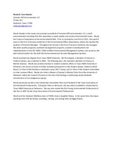 Greater Houston / Galveston Bay Area / Geography of Houston /  Texas / Environmental science / Environmental law / Texas A&M University at Galveston / United States Environmental Protection Agency / Port of Houston / Association of Environmental Professionals / Ramboll Environ / Seabrook /  Texas