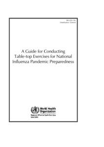 SEA-CD-156 Distribution: General A Guide for Conducting Table-top Exercises for National Influenza Pandemic Preparedness