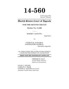 August 25, 2014 Cassotto v. Postmaster General 2nd circuit brief
