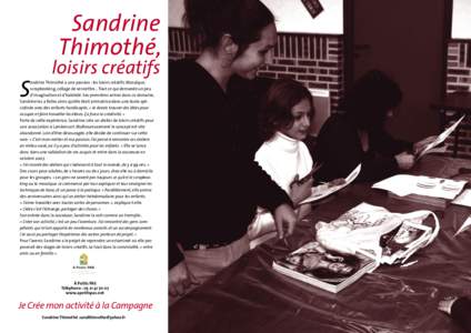 Sandrine Thimothé, S  loisirs créatifs