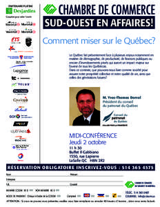 CHAMBRE DE COMMERCE  PARTENAIRE PLATINE SUD-OUEST EN AFFAIRES!