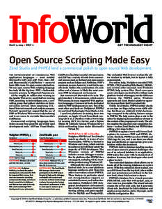 March 15, 2004 b ISSUE 11  GET TECHNOLOGY RIGHT Open Source Scripting Made Easy Zend Studio and PHPEd lend a commercial polish to open source Web development.