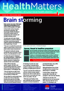 HealthMatters Sydney - it’s your local health district ISSUE 31 • MAY/JUNE[removed]Brain storming