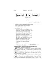 1200  JOURNAL OF THE SENATE Journal of the Senate SECOND DAY