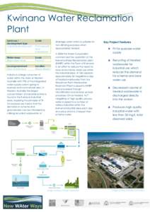 Kwinana Water Reclamation Plant Land use / development type Industrial development