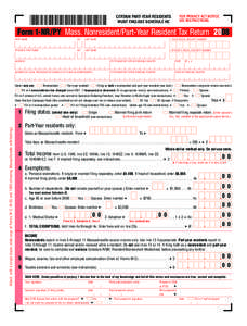 CERTAIN PART-YEAR RESIDENTS MUST ENCLOSE SCHEDULE HC FOR PRIVACY ACT NOTICE, SEE INSTRUCTIONS.