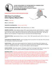 Microsoft Word - Dalton Hwy MP 299 Rollover Sitrep Final.doc