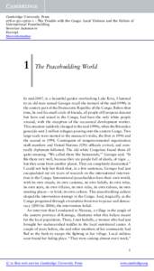 Cambridge University Press[removed]1 - The Trouble with the Congo: Local Violence and the Failure of International Peacebuilding Severine Autesserre Excerpt More information