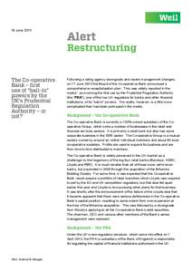 18 June[removed]Alert Restructuring The Co-operative