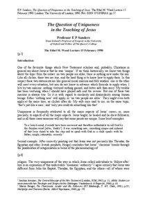 E.P. Sanders, The Question of Uniqueness in the Teaching of Jesus. The Ethel M. Wood Lecture 15 February[removed]London: The University of London, 1990. Pbk. ISBN: [removed]pp.27.