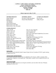 CAPITOL CAMPUS DESIGN ADVISORY COMMITTEE General Administration Building 210 11th Avenue Southwest, Room 324 Olympia, Washington November 19, [removed]:00 AM