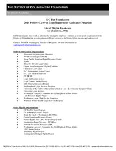 Microsoft Word - Eligible Employer List FINAL.doc