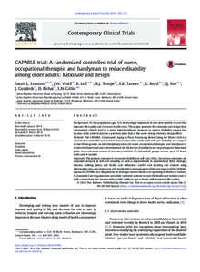 Contemporary Clinical Trials[removed]–112  Contents lists available at ScienceDirect Contemporary Clinical Trials journal homepage: www.elsevier.com/locate/conclintrial