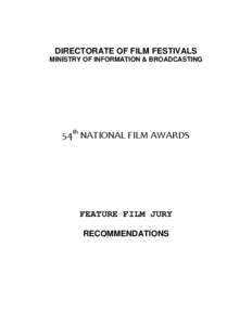 54TH NATIONAL FILM AWARDS