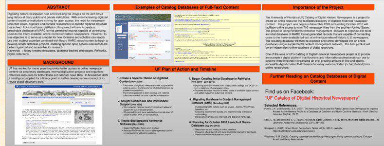 ABSTRACT  Examples of Catalog Databases of Full-Text Content