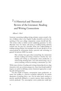 Reconnecting Reading and Writing