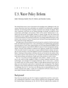 C h a p t e r  7 U.S. Water Policy Reform Juliet Christian-Smith, Peter H. Gleick, and Heather Cooley