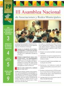 Año IV | Nº 19 | Marzo - Abril | 2007  III Asamblea Nacional de Asociaciones y Redes Municipales  POR