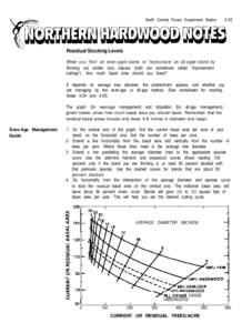 North Central Forest Experiment Station[removed]Residual Stocking Levels When you “thin” an even-aged stand, or “restructure” an all-aged stand by