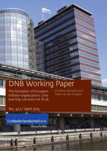 DNB Working Paper The formation of European inflation expectations: One learning rule does not fit all  NoApril 2015