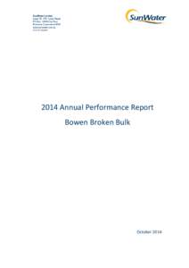 Annual Performance Report Burdekin Distribution