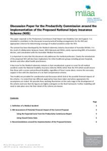 Microsoft Word - MIIAA Discussion Paper for the Productivity Commission 18 May 11 FINAL