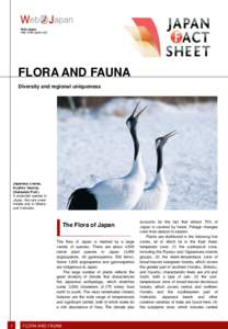 Web Japan http://web-japan.org/ FLORA AND FAUNA Diversity and regional uniqueness