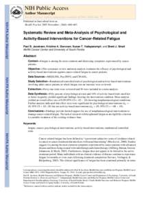 NIH Public Access Author Manuscript Health Psychol. Author manuscript; available in PMC 2008 May 29. NIH-PA Author Manuscript