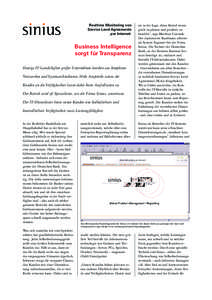 Realtime Monitoring von Service Level Agreements per Internet: Business Intelligence sorgt für Transparenz