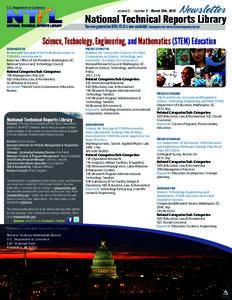 National Technical Reports Library  Newsletter volume 5 • number 9 • March 15th, 2013