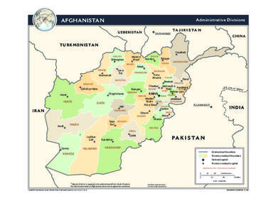 Administrative Divisions  AFGHANISTAN